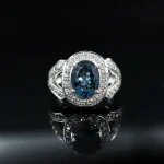 London Blue Topaz Natural Gemstone - Silver Ring