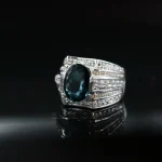⁦London Blue Topaz Natural Gemstone - Real Silver Ring⁩ - الصورة ⁦5⁩