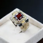 Natural Rhodolite Garnet Gemstone Ring Silver