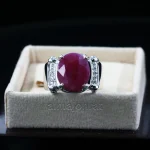Natural Ruby (Untreated) Stone Ring - Pure Silver Ring