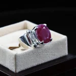 ⁦Natural Ruby (Untreated) Stone Ring - Pure Silver Ring⁩ - الصورة ⁦3⁩