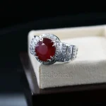Natural Ruby Stone Ring - Pure Silver Ring