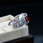 ⁦Natural Ruby Stone Ring - Pure Silver Ring⁩ - الصورة ⁦2⁩