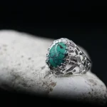 Nishaburi Feroza - Natural Turquoise Silver 925 Ring - Image 4