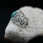 Nishaburi Feroza - Natural Turquoise Silver 925 Ring - Image 3
