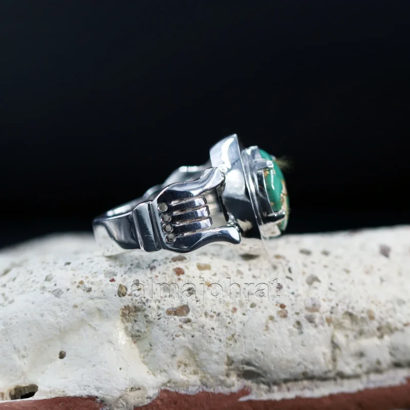 Natural Turquoise Silver 925 Ring Nishaburi feroza 22