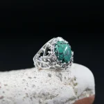 Nishaburi Feroza - Natural Turquoise Silver 925 Ring