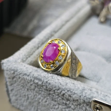 Natural Ruby (Untreated) Stone Ring - Pure Silver Ring