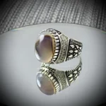 Turkish Ring Silver 925 - Shajri Aqeeq Natural Agate - Image 3