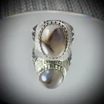 Turkish Ring Silver 925 - Shajri Aqeeq Natural Agate