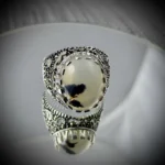 Turkish Ring Silver 925 - Shajri Aqeeq Natural Agate - Image 2