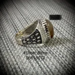 Turkish Ring Silver 925 - Shajri Aqeeq Natural Agate - Image 2