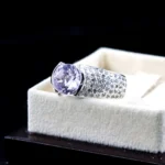 Natural Kunzite Ring Women - Pure Silver Ring - Image 2