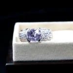 Natural Kunzite Ring Women - Pure Silver Ring
