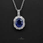 Blue Sapphire Pendant Natural Gemstone - Image 2