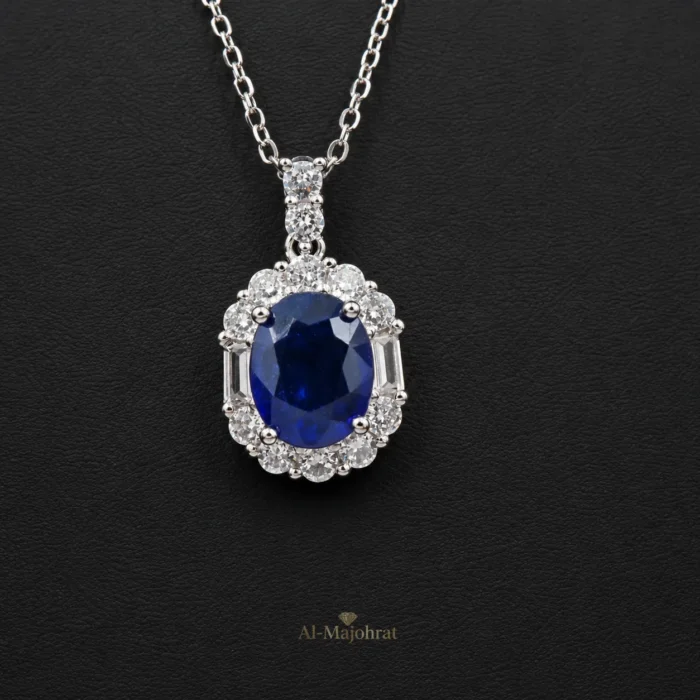 Blue Sapphire Pendant Natural Gemstone - Image 2