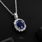 Blue Sapphire Pendant Natural Gemstone