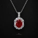 Ruby Pendant - Silver 925 - Natural Gemstone
