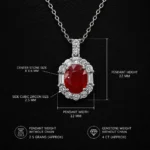 Ruby Pendant - Silver 925 - Natural Gemstone - Image 2