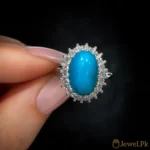 Natural Turquoise Ring Women - Clean Feroza Pure Silver Ring - Image 3