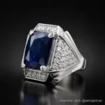 Natural Blue Sapphire Ring - Silver Ring