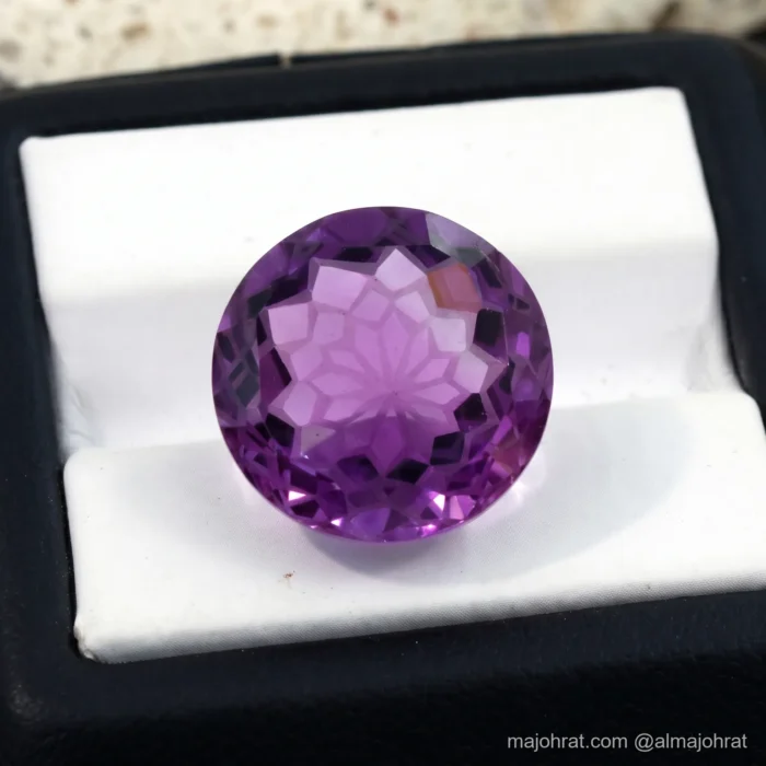 Natural Amethyst - Precision Cut - Flower Cut Gemstone - Image 2