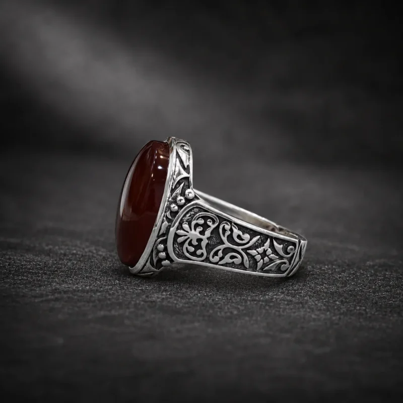 Yemen Agate Ring Silver 925 3