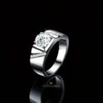 Moissanite Ring in 925 Sterling Silver – Classic Luxury Band