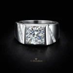 Moissanite Ring in 925 Sterling Silver – Classic Luxury Band - Image 4