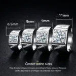 Moissanite Ring in 925 Sterling Silver – Classic Luxury Band - Image 3