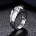 Moissanite Ring in 925 Silver – Luxury Band - Image 4