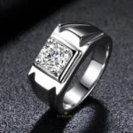 Moissanite Ring for Men Buy online - GRA Moissanite Kuwait