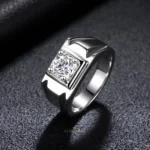 Moissanite Ring in 925 Silver – Luxury Band - Image 3