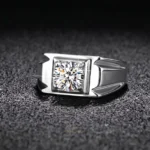 Moissanite Ring in 925 Silver – Luxury Band - Image 2