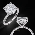 Moissanite Ring for Women in 925 Silver – Luxury Band