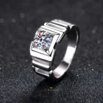 Moissanite Ring in 925 Silver – Luxury Band - Image 2