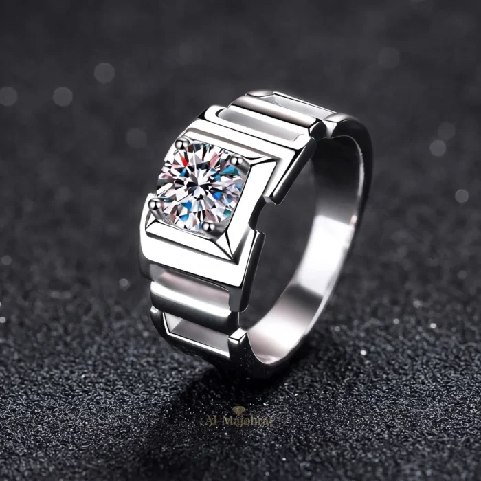 Moissanite Ring in 925 Silver – Luxury Band - Image 2