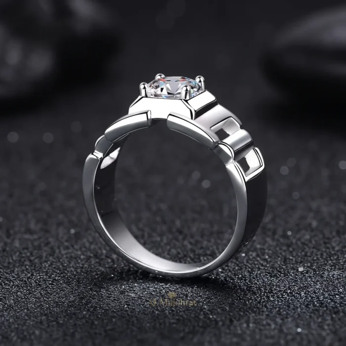 Moissanite Ring in 925 Silver – Luxury Band - Image 3