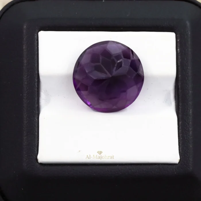 Natural Amethyst Dark Purple - Flower Cut Gemstone - Image 2