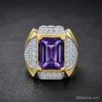 Amethyst Natural Gemstone Pure Silver Ring - Image 2