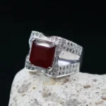 Natural Ruby Ring - Pure Silver Ring (Yaqoot Stone)